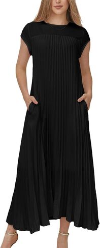 Women's Plus Size Casual Summer Dress Sleeveless Sundress A-Line Tank Mini Knee Length Empire Waist with Pockets in Saudi Arabia