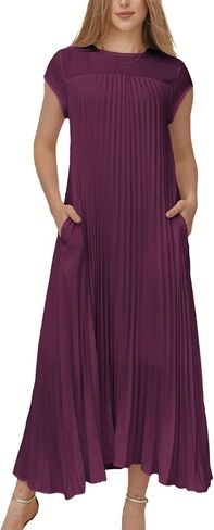 Women's Plus Size Casual Summer Dress Sleeveless Sundress A-Line Tank Mini Knee Length Empire Waist with Pockets in Saudi Arabia