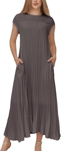 Women's Plus Size Casual Summer Dress Sleeveless Sundress A-Line Tank Mini Knee Length Empire Waist with Pockets in Saudi Arabia
