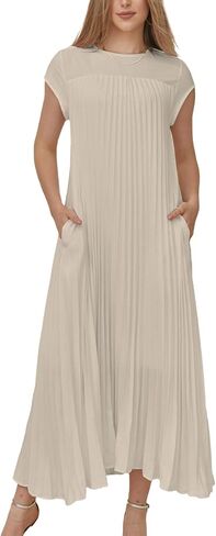 Women's Plus Size Casual Summer Dress Sleeveless Sundress A-Line Tank Mini Knee Length Empire Waist with Pockets in Saudi Arabia