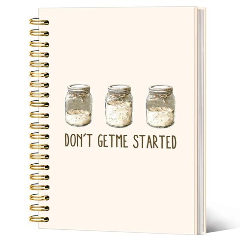 SJDFCSA Baking Gifts Funny Recipe Notebook Journal，Gifts for Baking Lovers Journal, Sourdough Baker Gift for Women Journals, Bake Supplies Hardcover Spiral Notebooks, 5.5x8.3 In in Saudi Arabia