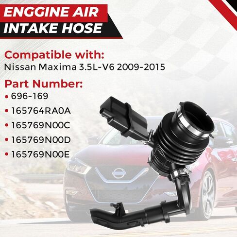 696-169 Engine Air Intake Hose, Fit for Nissan Maxima 3.5L-V6 2009-2015 Replaces# 696-169 165769N00C in Saudi Arabia