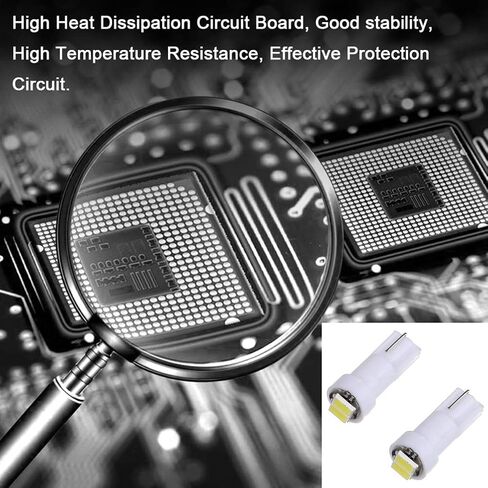 Cciyu T5 74 لوحة العدادات لوحة قياس لوحة القيادة مؤشر LED لمبات الإضاءة مع المقبس، 10 عبوات in Saudi Arabia