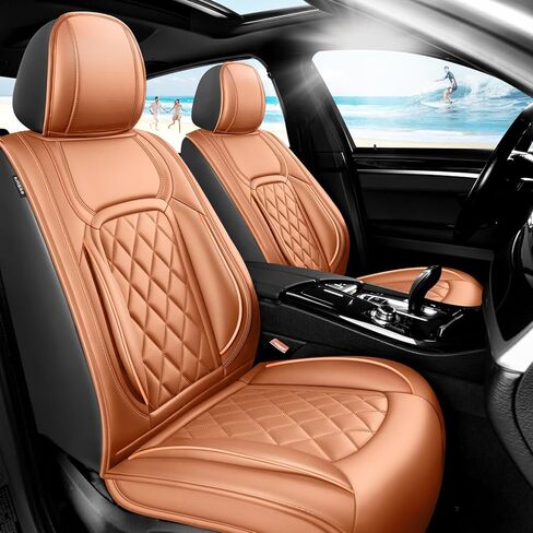 أغطية مقاعد السيارة المصنوعة من الجلد الفاخر من Fit Tucson متوافقة مع Hyundai Tucson 2010-2024 2026، مسامية، مقاومة للتآكل، متوافقة مع الوسائد الهوائية، حماية من جميع الأحوال الجوية وتغطية كاملة، مجموعة كاملة باللون الأسود in Kuwait