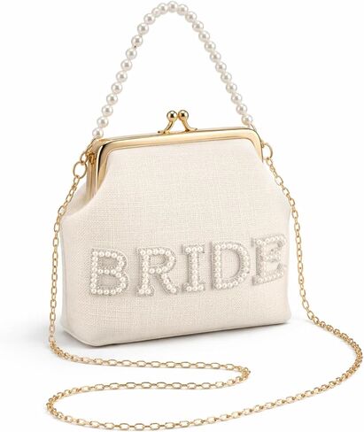 العروس لؤلؤة مخلب محفظة الزفاف أنيقة الزفاف حقيبة يد مساء مع انفصال سلسلة حزام مطرز إلكتروني تصميم هدايا الزفاف دش رسمية لحفل زفاف العروس حفلة خطوبة عشاء in Kuwait