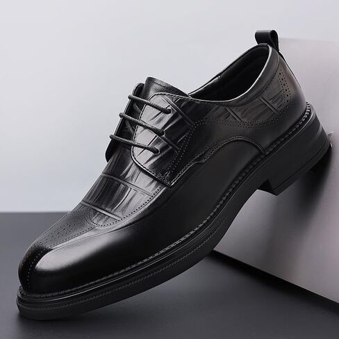 Men's Dress Business Shoes Lace-up Rubber Shoes Low-top Pointed Comfortable Non-Slip Breathable Casual Shoes for Men in Kuwait