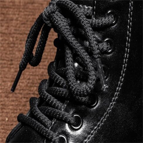 Men's Casual Leather Boots High-top work Shoes Thick-soled Lace-up Versatile Comfortable Breathable Non-slip wear-resistant Oxford Shoes for Men in Kuwait