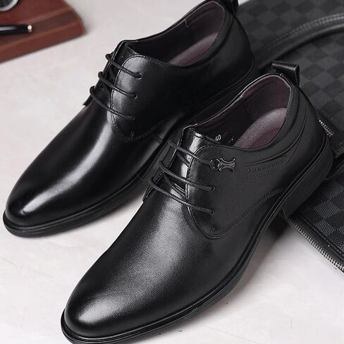 Classic Men's Oxford Shoes Business Casual Shoes Formal Shoes Lace-Up Pointed Toe Breathable Lining Soft Flexible Upper Material Daily Wear in Kuwait