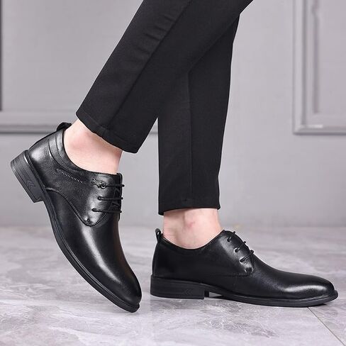 Classic Men's Oxford Shoes Business Casual Shoes Formal Shoes Lace-Up Pointed Toe Breathable Lining Soft Flexible Upper Material Daily Wear in Kuwait
