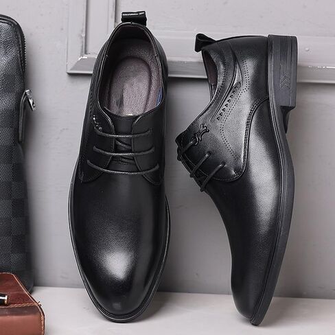 Classic Men's Oxford Shoes Business Casual Shoes Formal Shoes Lace-Up Pointed Toe Breathable Lining Soft Flexible Upper Material Daily Wear in Kuwait