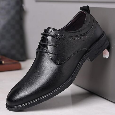 Classic Men's Oxford Shoes Business Casual Shoes Formal Shoes Lace-Up Pointed Toe Breathable Lining Soft Flexible Upper Material Daily Wear in Kuwait