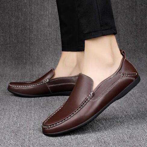 Men's Slip-on Business Shoes Flat Casual Shoes Low-Heeled Breathable wear-Resistant Round-Toe Oxford Shoes for Men in Saudi Arabia