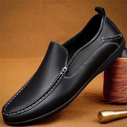 Men's Slip-on Business Shoes Flat Casual Shoes Low-Heeled Breathable wear-Resistant Round-Toe Oxford Shoes for Men in Saudi Arabia