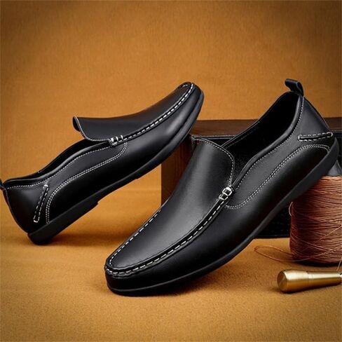 Men's Slip-on Business Shoes Flat Casual Shoes Low-Heeled Breathable wear-Resistant Round-Toe Oxford Shoes for Men in Saudi Arabia