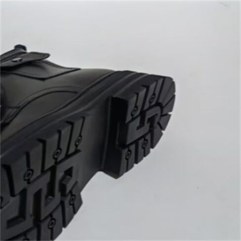 Men's High-top Leather Boots British Rubber Shoes Round-Toed Thick-Soled Lace-up Comfortable Breathable wear-Resistant Warm Shoes for Men in Kuwait