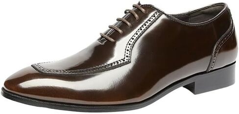 Men's British-Style Glossy Patent Leather Business Formal Leather Shoes Vintage Carved Square Toe Oxford Shoes Suitable for Banquet Wedding Shoe in Saudi Arabia