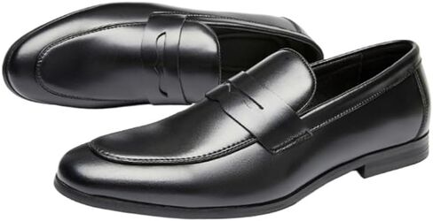 Men's Slip-on Dress Business Leather Shoes Pointed Toe Low-top Lightweight Oxford Shoes Non-Slip Rubber Wear-Resistant Comfortable Casual Shoes for Men in Kuwait