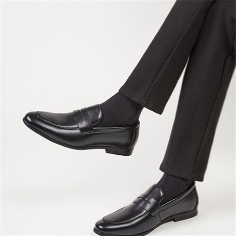 Men's Slip-on Dress Business Leather Shoes Pointed Toe Low-top Lightweight Oxford Shoes Non-Slip Rubber Wear-Resistant Comfortable Casual Shoes for Men in Saudi Arabia