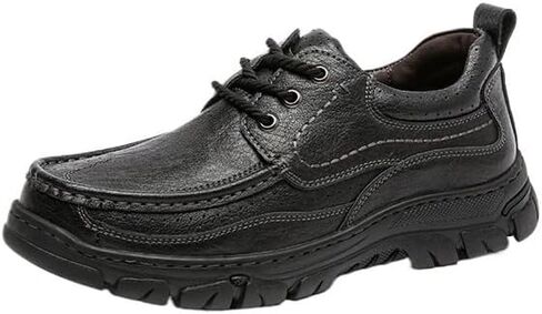 Men's Casual Rubber Shoes Outdoor Work Shoes Flat-Bottomed Round-Toed Lace-up Non-Slip wear-Resistant Breathable Running Shoes for Men in Kuwait