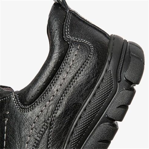 Men's Casual Rubber Shoes Outdoor Work Shoes Flat-Bottomed Round-Toed Lace-up Non-Slip wear-Resistant Breathable Running Shoes for Men in Saudi Arabia