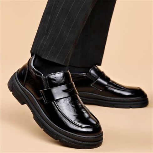 Men's Dress Business Shoes High Top Cotton Shoes Round Thick Bottom Comfortable Breathable Non-slip wear-resistant Casual warm Plus Velvet Shoes for Men in Saudi Arabia