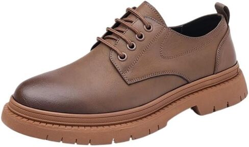 Men's Dress Oxford Shoes Versatile Rubber Shoes Low-top Lace-up Flat Bottom Comfortable Breathable Non-Slip wear-Resistant Work Shoes for Men in Saudi Arabia