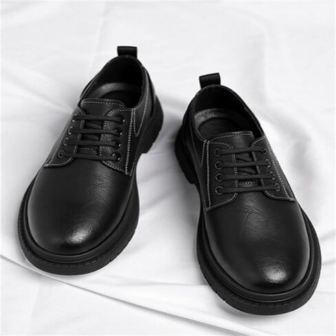 Men's Dress Oxford Shoes Versatile Rubber Shoes Low-top Lace-up Flat Bottom Comfortable Breathable Non-Slip wear-Resistant Work Shoes for Men in Saudi Arabia