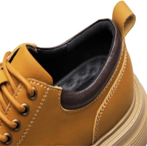 Men's Heightening Rubber Shoes Casual Work Shoes Round Heel Versatile Comfortable Breathable Non-Slip Lace-up Low-top Outdoor Oxford Shoes for Men in Saudi Arabia