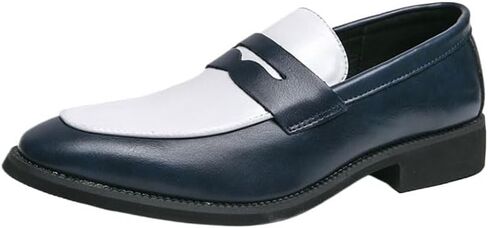 Shoes Men's British Slip-on Loafers Fashionable Patchwork Pointed Toe Oxford Shoes Men Business Casual Shoes for Wedding Party Work in Kuwait