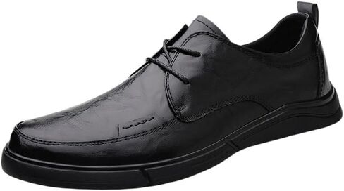 Men's Casual Shoes Lace-up Rubber Shoes Round Toe Shock Absorbing Low Heel Non-Slip Outdoor Shoes for Men in Kuwait