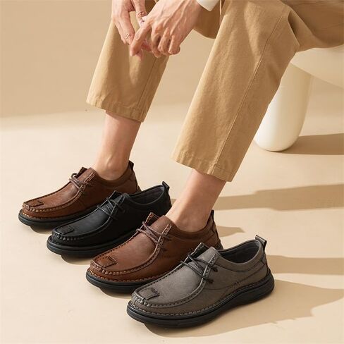 Men's Versatile Rubber Shoes Dress Oxford Shoes Low-top Lace-up Flat Bottom Comfortable Breathable wear-Resistant Work Shoes for Men in Saudi Arabia
