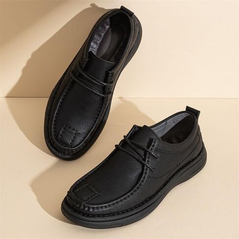 Men's Versatile Rubber Shoes Dress Oxford Shoes Low-top Lace-up Flat Bottom Comfortable Breathable wear-Resistant Work Shoes for Men in Saudi Arabia