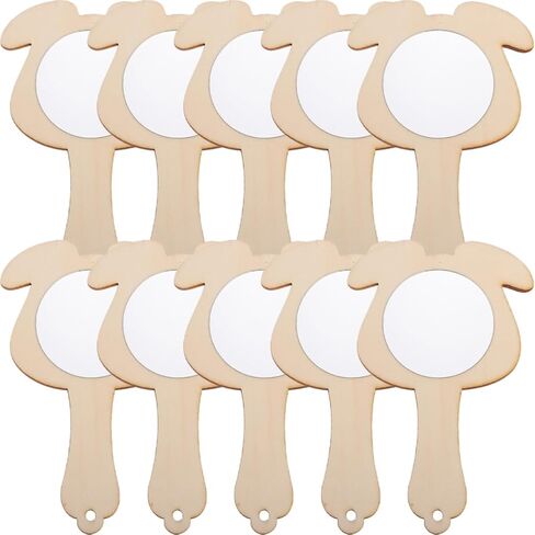 VICASKY 10Pcs Unfinished Small Mirrors for DIY Craft Projects for Home Decoration and Family Activities Mirror Accessories for Creative Play and Learning in Saudi Arabia