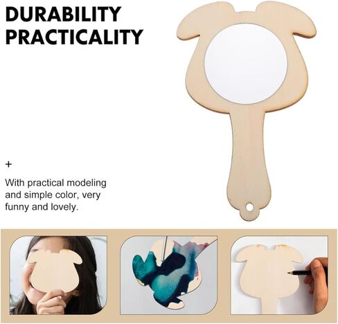 VICASKY 10Pcs Unfinished Small Mirrors for DIY Craft Projects for Home Decoration and Family Activities Mirror Accessories for Creative Play and Learning in Saudi Arabia