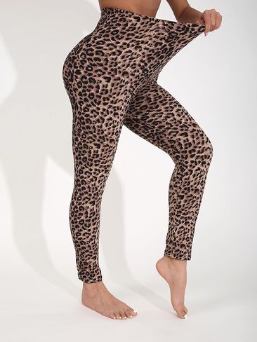 Women Small Leopard Print Yoga Leggings Outdoor Sports Elasticity Breathable Fabric Comfortable Yoga Hiking Workouts Pants in Saudi Arabia