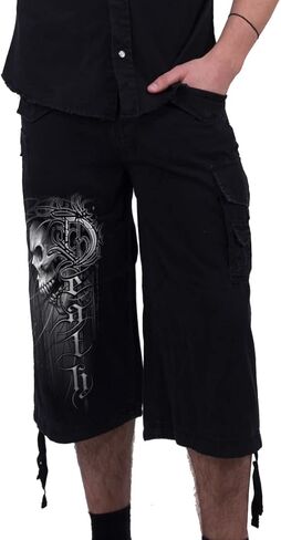 Spiral - Death Forever - Vintage Cargo Shorts 3/4 Long Black in Saudi Arabia