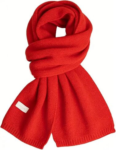 Winter Knit Scarf for Women-Soft Warm Long Knit Scarf Classic Fashion Solid Color Knit Neck Wraps for Cold Weather in Saudi Arabia