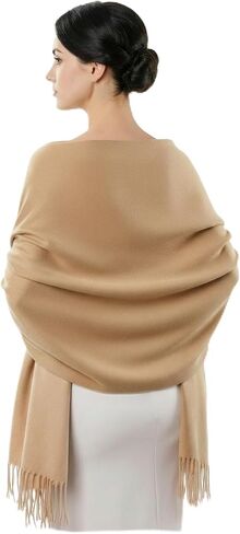 Winter-Scarf-Wrap Womens Soft Warm-Oversized Cold-Weather-Scarves Plush-Fleece-Shawl with Tassels(78''x26'') in Saudi Arabia