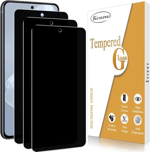 Kesuwe [3-Pack] Screen Protector for Samsung Galaxy A12 Tempered Glass, 9H Hardness, Anti Scratch, Bubble Free, Easy to Install, Case Friendly in Saudi Arabia