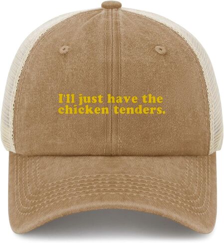 I'll just Have The Chicken tenders Hat for Mens Cool Washed Distressed Baseball in Saudi Arabia