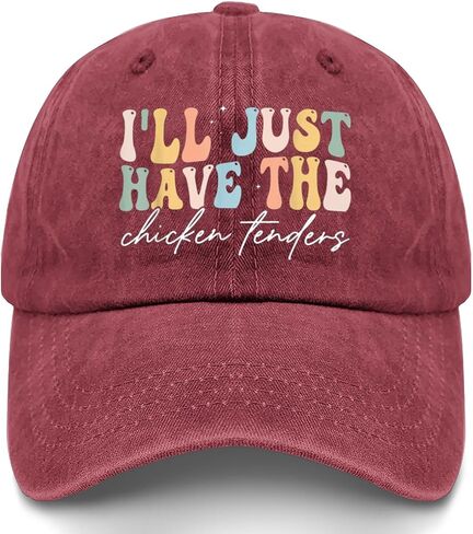 I'll just Have The Chicken tenders Hats for Women Fashion Washed Distressed in Saudi Arabia