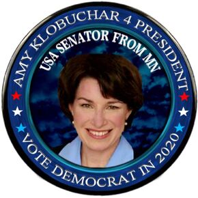 Amy Klobuchar President 2020 Pin, Select Size in Saudi Arabia