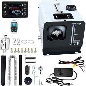 سخان هواء ديزل ZHIBANG 12 فولت/110 فولت ثنائي الغرض 12 فولت/8 كيلو وات، سخان ديزل مع شاشة LCD ذكية، مناسب للمركبات الترفيهية والمقطورة والشاحنة والقارب والداخلية (ZB-021) in Kuwait