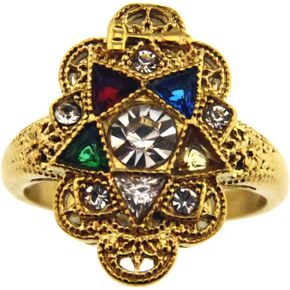 T167 OES Stainless Steel Ring Order Eastern Star Past Matron O.E.S. Sister Worth in Kuwait
