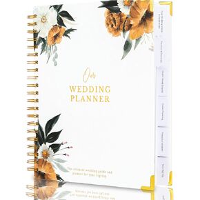 Timeless Premium Wedding Planner Book and Organizer – Wedding Planning Book, Comprehensive Keepsake & Countdown Binder, Perfect Engagement Gift for Women, 11" x 9" (Wildflower) in Kuwait