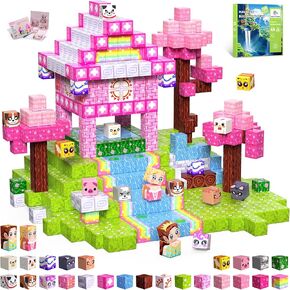 Magnetic Blocks, 100PCS Magnetic Tiles Building Blocks, Magnet Cubes STEM Sensory Game Toys Christmas Birthday Gifts for Kids Girls Age 3+ (Princess Castle) in Saudi Arabia