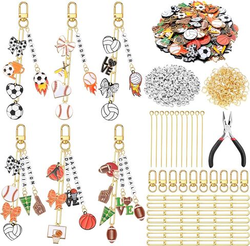 CraftyDream 558 Pcs Christmas Pharmacy Technician Gifts Pharmacist Keychains DIY Beads Pharmacy Week Gift Accessories Name Keychains Making Kit Key Chain Craft Adjustable Letter Beads Alphabet Jewelry in Saudi Arabia