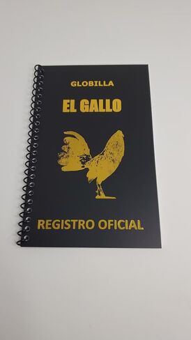 كتاب سجل تربية الديك والدواجن El Gallo، غلاف حلزوني، ثنائي اللغة الإنجليزية/الإسبانية، شريط الساق وسجل إصبع القدم، ورق ثقيل، غلاف صلب، إشارة مرجعية، كتابة ذهبية in Saudi Arabia