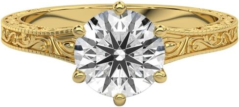 1-5 CT Moissanite Engagement Ring Colorless VVS1 10K 14K 18K Solid Gold & 925 Sterling Silver Solitaire Art Deco Moissanite Ring Christmas Gift For Women in Saudi Arabia