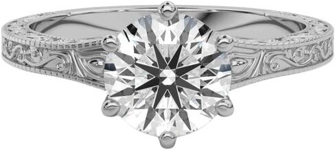 1-5 CT Moissanite Engagement Ring Colorless VVS1 10K 14K 18K Solid Gold & 925 Sterling Silver Solitaire Art Deco Moissanite Ring Christmas Gift For Women in Saudi Arabia